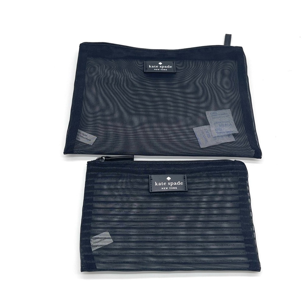Kate Spade Black Pouch Cosmetic Bag x 2